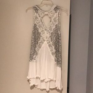 Free people sleeveless lace tunic